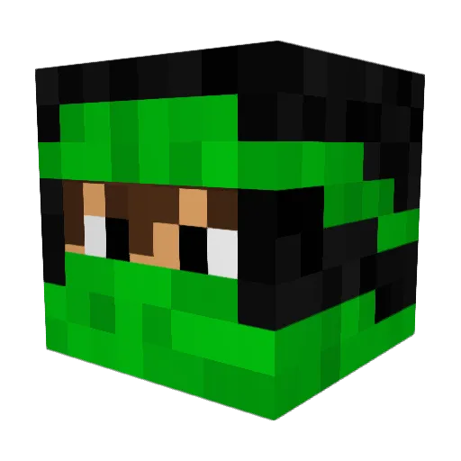 Flaffi78 Minecraft avatar head, 3D render
