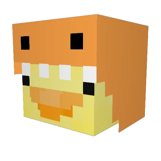 Flagin Minecraft avatar head, 3D render