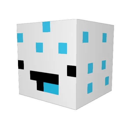 Flagnog Minecraft avatar head, 3D render