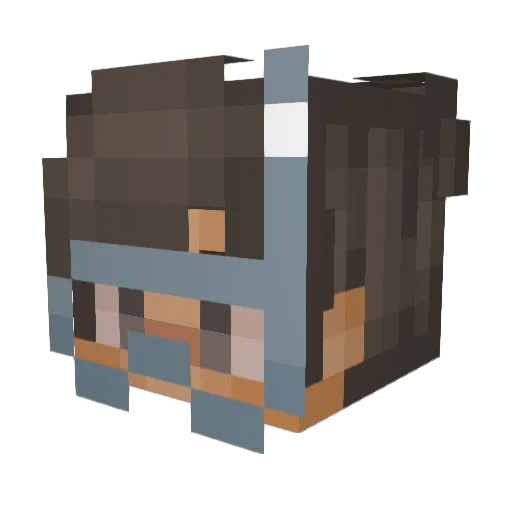 Flahreem Minecraft avatar head, 3D render