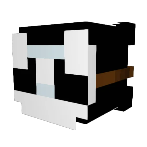 Flaimu Minecraft avatar head, 3D render
