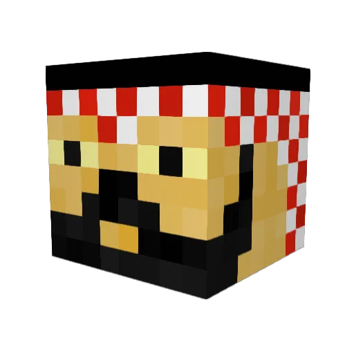 FlairHair Minecraft avatar head, 3D render