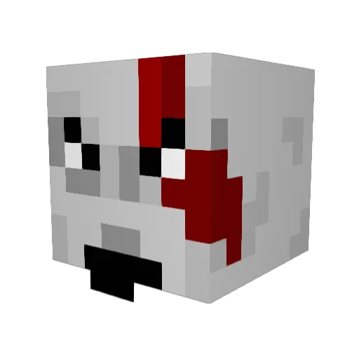 Flairsus Minecraft avatar head, 3D render