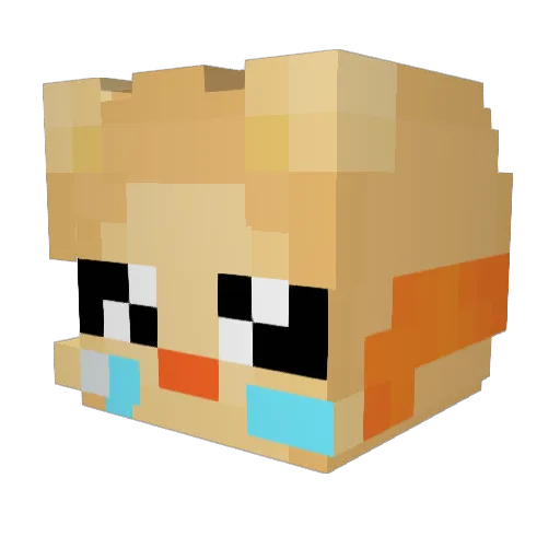 Flake2016 Minecraft avatar head, 3D render