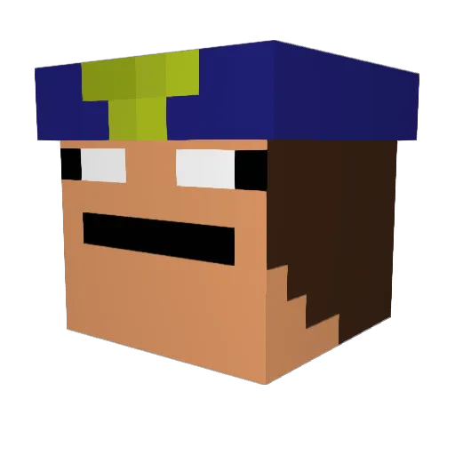 Flake_HD Minecraft avatar head, 3D render