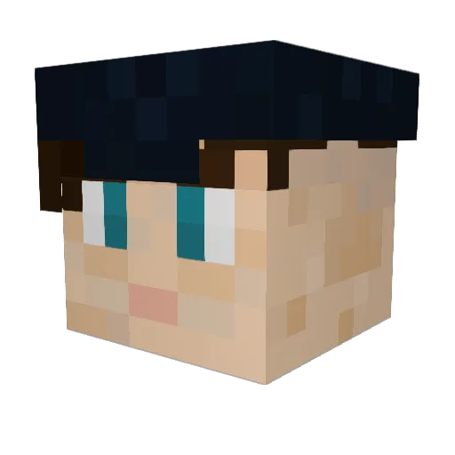 Flakes155 Minecraft avatar head, 3D render