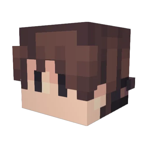 Flakwave Minecraft avatar head, 3D render