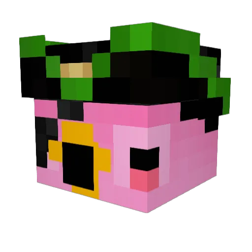 Flamango37 Minecraft avatar head, 3D render