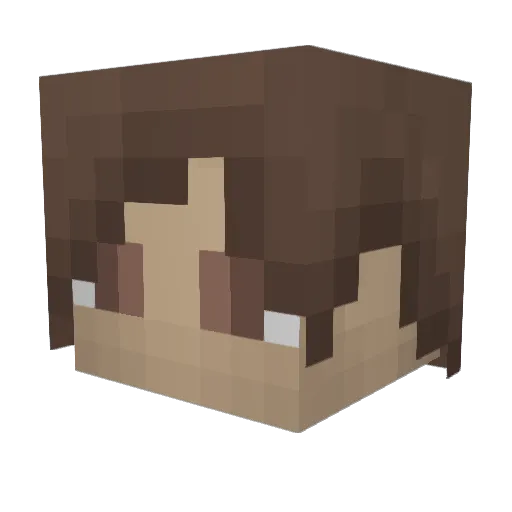 Flamberga Minecraft avatar head, 3D render