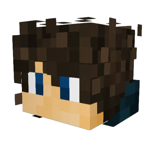 FlambyDu125 Minecraft avatar head, 3D render