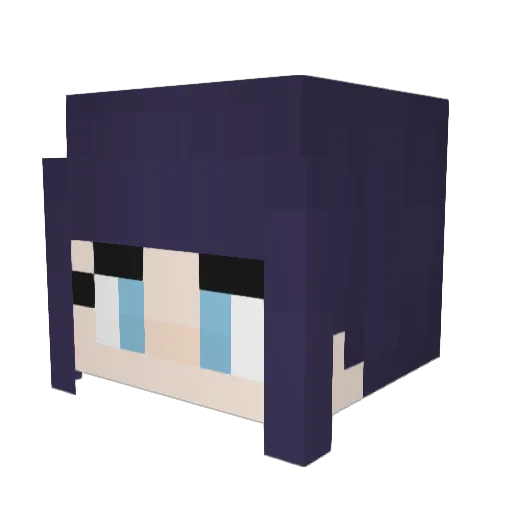 Flamby_X Minecraft avatar head, 3D render