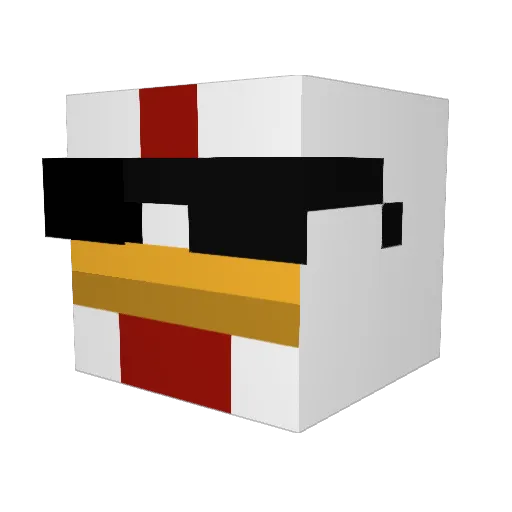 Flambyyyyyy Minecraft avatar head, 3D render