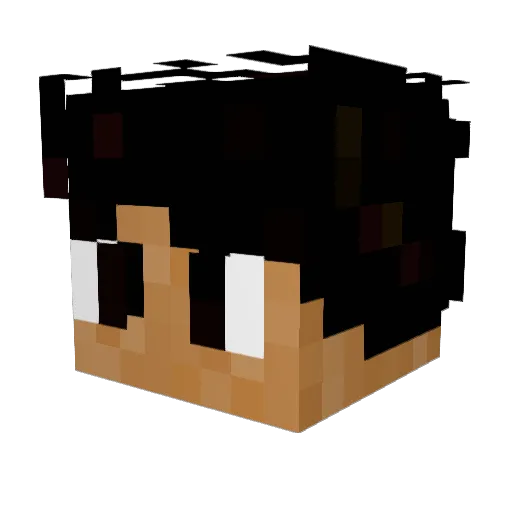 Flame0906 Minecraft avatar head, 3D render