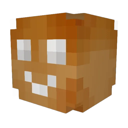 Flame121 Minecraft avatar head, 3D render