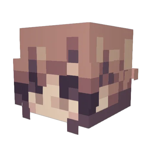 Flame12326 Minecraft avatar head, 3D render