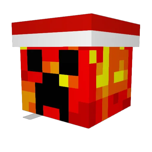 Flame123 Minecraft avatar head, 3D render