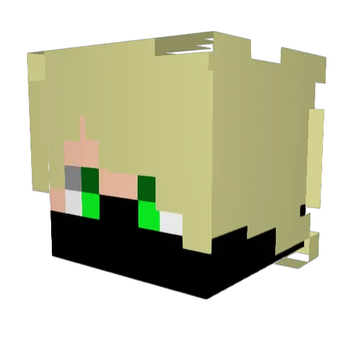 Flame1309 Minecraft avatar head, 3D render