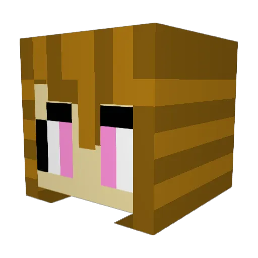 Flame228 Minecraft avatar head, 3D render