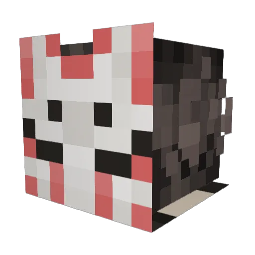Flame7066 Minecraft avatar head, 3D render