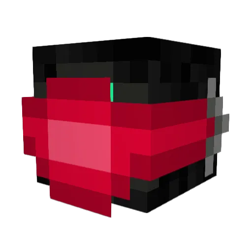 Flame7 Minecraft avatar head, 3D render