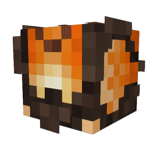 FlameAtronach Minecraft avatar head, 3D render