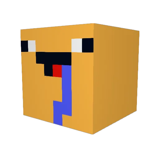 FlameB Minecraft avatar head, 3D render