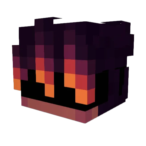 FlameDraco Minecraft avatar head, 3D render