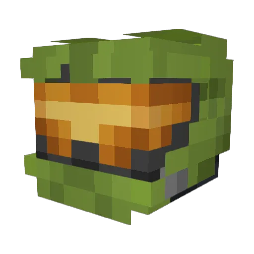 FlameFeet Minecraft avatar head, 3D render