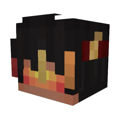 FlameFierce Minecraft avatar head, 3D render