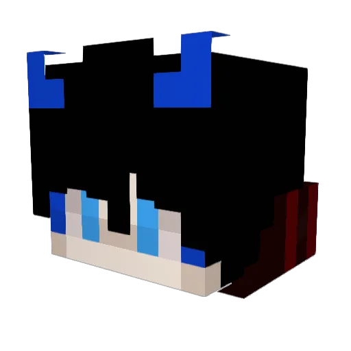 FlameFraggsALT Minecraft avatar head, 3D render