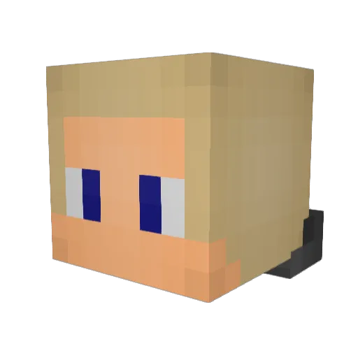 FlameGHG Minecraft avatar head, 3D render