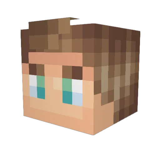 FlameGames319 Minecraft avatar head, 3D render