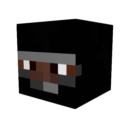 FlameHacker Minecraft avatar head, 3D render