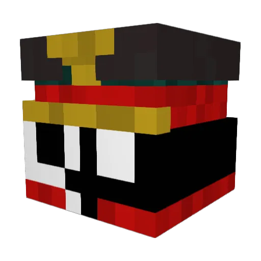FlameIce11 Minecraft avatar head, 3D render