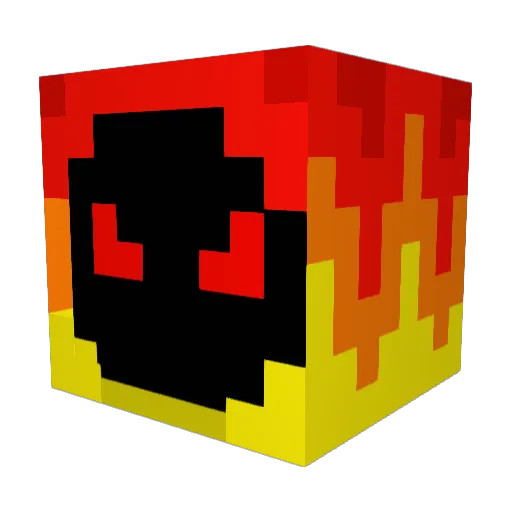 FlameMaster1 Minecraft avatar head, 3D render