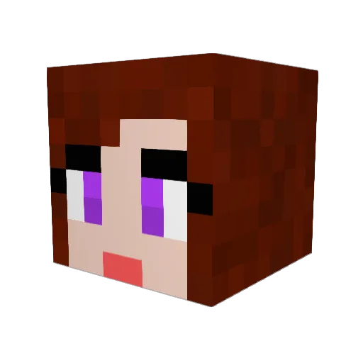 FlameRose7 Minecraft avatar head, 3D render