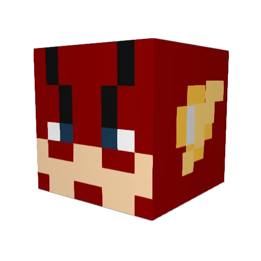 FlameRunner32 Minecraft avatar head, 3D render