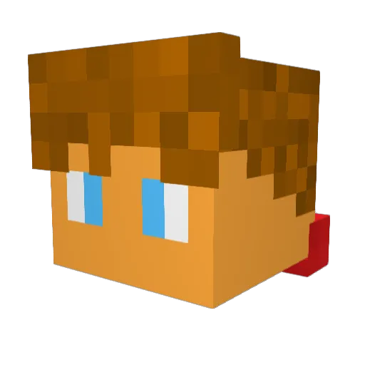 FlameRush_mc Minecraft avatar head, 3D render