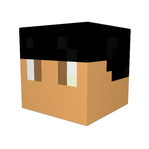 FlameSRL Minecraft avatar head, 3D render