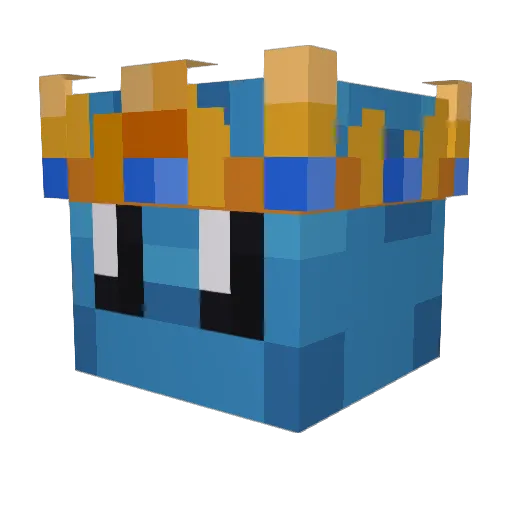 FlameScythed Minecraft avatar head, 3D render