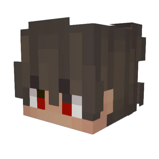 FlameTekkz Minecraft avatar head, 3D render