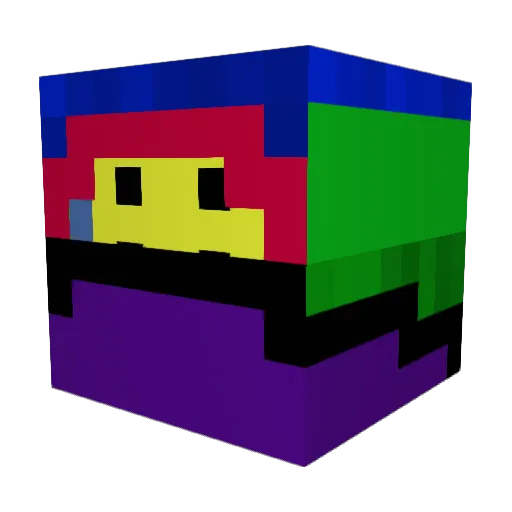 FlameTrainLife Minecraft avatar head, 3D render