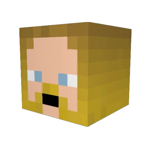 FlameX3027 Minecraft avatar head, 3D render