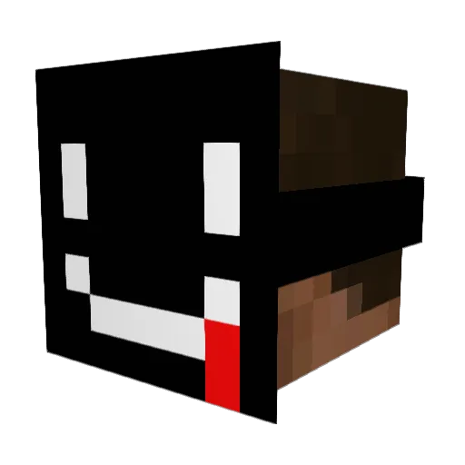 FlameXJr Minecraft avatar head, 3D render