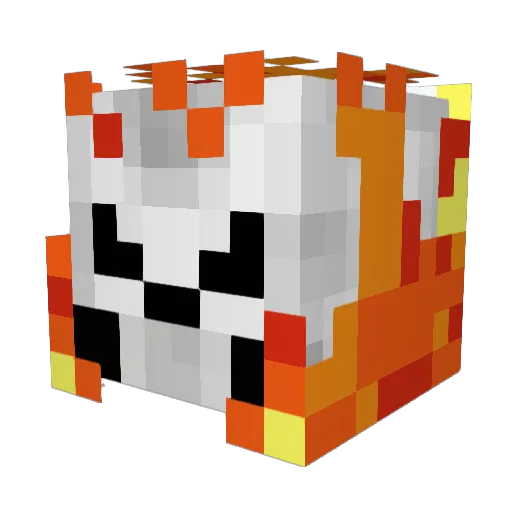 Flame_27 Minecraft avatar head, 3D render