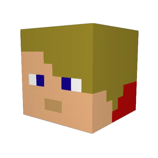 Flame_6805 Minecraft avatar head, 3D render