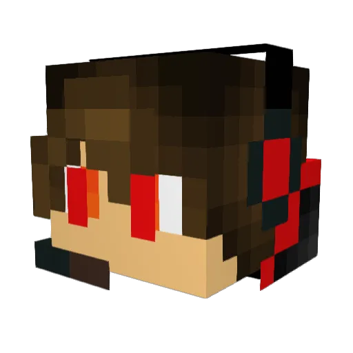 Flame_Boy201376 Minecraft avatar head, 3D render