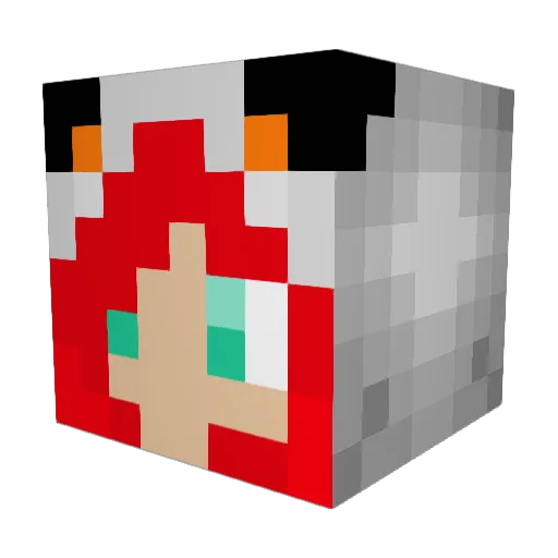 Flame_Hunter11 Minecraft avatar head, 3D render