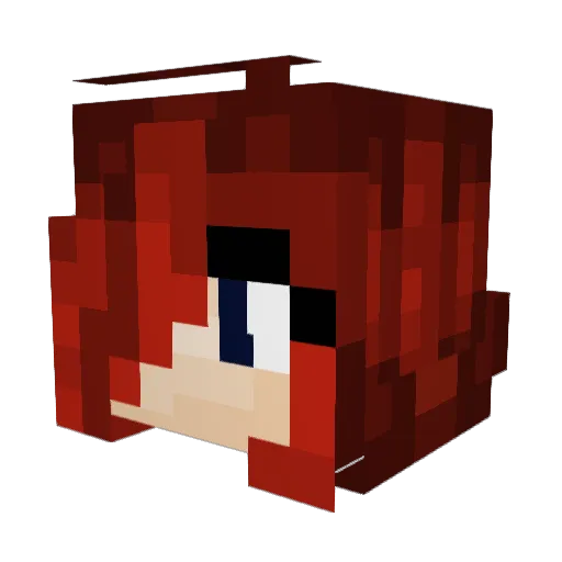 Flame_Vixen Minecraft avatar head, 3D render