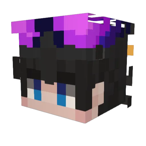 Flame_Yukoin Minecraft avatar head, 3D render